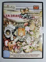 Polka Doodles LA Belle Papillon CD Rom- Printables For Cardmaking & Scrapbooking