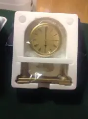 Quartz Gold Metal Clock - Brand New - Never Used