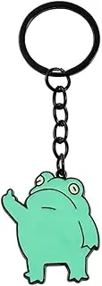 [CAOXIAN] Creative Cartoon Frog Keychain Middle Finger Frog Keychain Creative Quirky Frog Keychain Cartoon Keychain Metal Doll Pendant Bag Pendant Gifts for Women Men, multi-coloured, F, Multi-coloured,