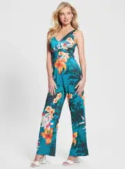 GUESS Women's Eco Green Emily Jumpsuit Size: XL, Elastane