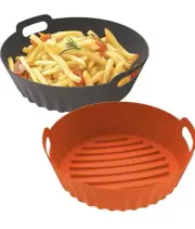 Silicone Air Fryer Liners, Reusable Air fryer Liners 2 Pack 3-5 Qt Silicone Pot