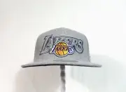 Ultra Game NBA Los Angeles Lakers Heather Gray & Purple Snapback Hat Sz OSFM NEW