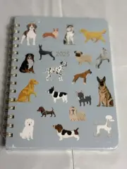 2025 Weekly & Monthly Planner with Tabs, 6.5" x 8.5", Hardcover, Cute Dogs