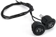 2X Universal Car Seat Heater Switch - 3-Pin Round Heated Rocker with Hi-Low-Off Control for 12V Vehicles