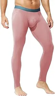 [Ouruikia] Men's Thermal Underwear Bottoms Silky Smooth Long Johns Thermals Pants Soft Base Layer Tights Leggings