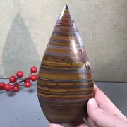 157mm Long Natural tiger eye wand Obelisk Crystal Quartz specimens 566g A5620