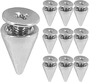 Megoto 80 Sets Cone Spikes Screwback Studs Rivets Metal Spikes Studs for Punk Style Clothing Bullet Shoes Bags Dog Collars Accessories DIY Craft Decoration (Tree 7x10mm)