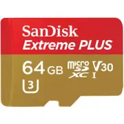 SanDisk 64GB Extreme PLUS microSDXC Memory Card - SanDisk Authorized Dealer!