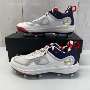 Under Armour Freedom Glyde MT USA Womens Softball Cleats 3026010-100 Size 7