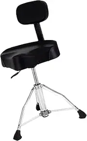 Generic Drum Throne with Backrest Adjustable Height Comfortable with Antislip Feet Drum