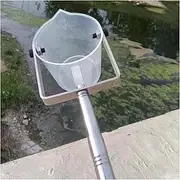 Telescopic Water Sampler,Water Sampling Pole,Telescopic Rod Water Quality Sampler 1000ml Water Sampling Bucket Vertical Swing Sampler(White,1.2m-5m)