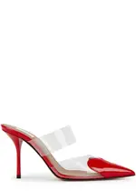 Alaïa Coeur 90 Patent Leather Mules - Red - 5 5