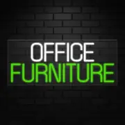Office Furniture Neon Sign for Displays | LED Flex Neon | 30"W x 12"H x 1"D