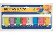 KEYTAG RACK, Includes 8 Colour Coded Key tags Kevron ID6 RTL Made in Australia