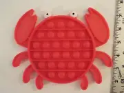 RED CRAB-LOBSTER PUSH-POP FIDGET BUBBLE POPPER-STRESS RELIEVER SENSORY TOY-SILI*
