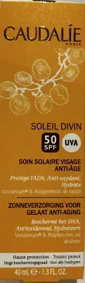 Caudalie Face Suncare SPF50 Anti-Ageing Cream Sensitive Skin 40ml New Boxed
