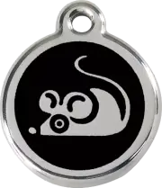 Stainless Steel Red Dingo Mouse Cat ID Tag Red Purple Blue Green Pink Yellow