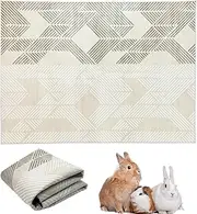 VCEPJH Extra Large Rabbit Cage Liner Reusable 63 inch Washable Bunny Floor Mat Soft Animal Bedding Cage Flooring Pads Non-Slip Pet Rug for Indoor Dogs Puppy Cats Totoro Ferret
