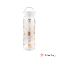 在飛比找Yahoo奇摩購物中心優惠-lifefactory 玻璃水瓶平口650ml-白金幾何(C