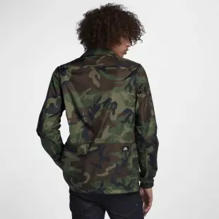 現貨 NIKE SB Shield Jacket 迷彩 軍綠 教練外套 立領外套 風衣 SZ XL