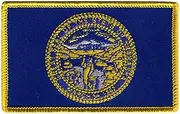 Flag of Nebraska - Magnetic Backing - Embroidered Patch/Badge/Emblem