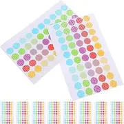 TEHAUX Binder Ring Reinforcement Stickers 10 Sheets Hole Reinforcement Labels for Planner Office