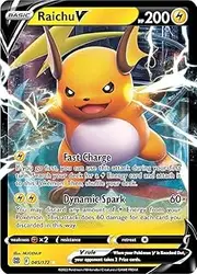 Raichu V 045/172 Brilliant Stars - Ultra Rare Pokemon Card - Holo Foil