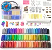 Polymer Clay, 60 Colours Oven Bake Modeling Clay, Creative Clay Kit with 19 Clay