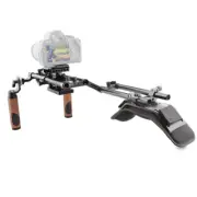 DSLR Camera Shoulder Mount Rig Dual Handgrip Support Kit for Movie/Video Filming