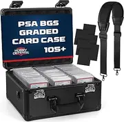 Hobby Defense Graded Card Case, 3 Row, TSA Combination Lock, Duraguard Foam, PSA Slab Case for Graded Cards, Made for Card Shows - Black