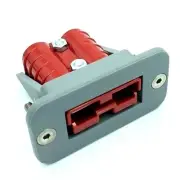 Grey 50 Amp Anderson Plug flush Mount countersunk Mounts + RED Anderson plug