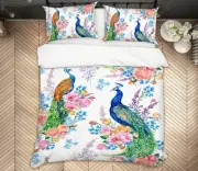 3D Animal Peacock Painting KEP322 Bed Pillowcases Quilt Duvet Cover Luna