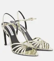 [Victoria Beckham] Victoria Beckham 105 snake-effect leather slingback sandals AU 9 gold