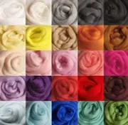 36 Color Wool Roving Yarn Set for Needle Felting Crafts and Doll Making