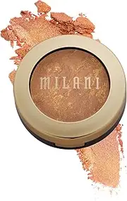 Milani Baked Bronzer - Glow, Cruelty-Free Shimmer Bronzing Powder for Contour and Highlighter, 0.25 Ounce