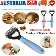 Professional Pet Dog Cat Comb Brush Dematting Undercoat Grooming Comb Rake ToV$