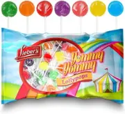 Lieber's Assorted Candy Lollipops, Bulk Lolly Pops Individually Wrapped, Loli Su