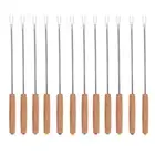 12Pcs Household Kitchen Stainless Steel Barbecue Fork Skewers Barbecue Kabob Nee