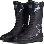 Motorcycle Boots Leather Waterproof Biker Protector Shoes Motor Motocross Boots,41 EU