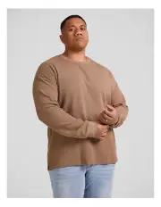 [Johnny Bigg] Waffle Long Sleeve Top in Taupe