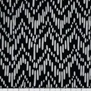 3 Yards Lunn Fabrics Exclusive Black & White Batik Textile Straight Stitch