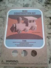 Steam Train Wood Craft Mini Construction Kit, locomotive engine