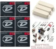 EMG SX SET IVORY 3 ACTIVE SINGLE COIL PICKUPS FOR STRAT & WIRING (6 STRING SETS)