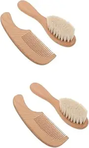 RORPOIR 2 Sets Soft Bristle Cradle Cap Brush Set Bath Hair Brush Scalp Scrubber