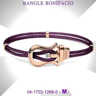 【CHARRIOL 夏利豪】Bangle Banifacio博尼法西奧手環 玫瑰金頭紫索M款-加雙重贈品 C6(04-1702-1266-0-M)