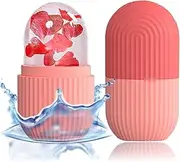 ABC Face Roller Silicone Facial Cube for Eyes, Neck Massage, Dark Circle Removal, Pore Shrinking, Beauty Skin Care Ice Mould, PINK, Pack of 1