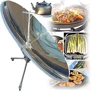 Parabolic Solar Cooker,1800W 165cm Diameter Concentrating Solar Cooker Sun Oven Family use Grill,for Outdoor Camping, Cooking, Steaming