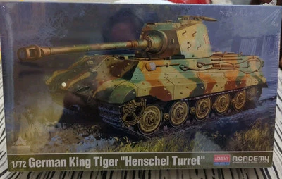 Academy 1:72 German King Tiger Henschel Turrett Tank #13423, New,Sealed