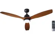 iLiving 60-Inch 6-Speed 3-Blade Solid Wood Ceiling Fan with LED and Remote