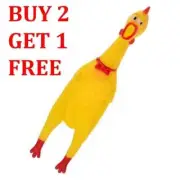 Large Rubber Chicken Screaming Shrilling Puppy Chewing Squeeze Kids/Dog Toy